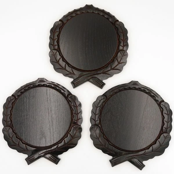 3 Pieza Keilerschilder Tallado Oscuro Af 17,5 CM Tablero Keiler Gewaffbrett