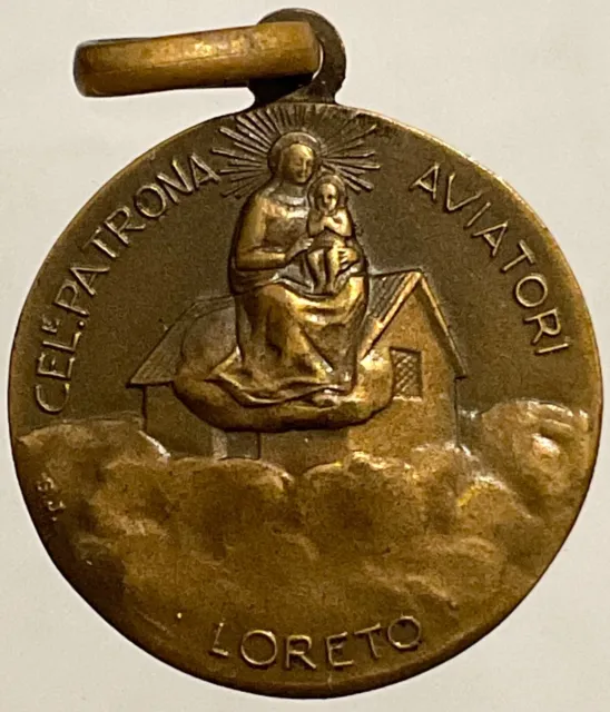 Aeronautica Madonna Di Loreto Medaglia Benemeriti Orfanotrofio Figli Aeronauti