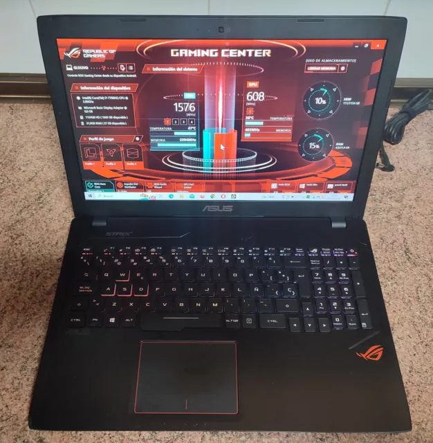 PORTATIL ASUS ROG GAMER GL553VD 15,6" 32GB INTEL i7 7700HQ NVIDIA 1050 SSD 1TB 3