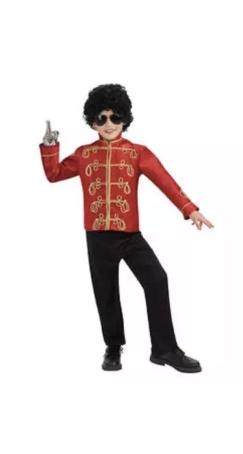 Michael Jackson DLX Red Military Jacket Halloween (Medium)