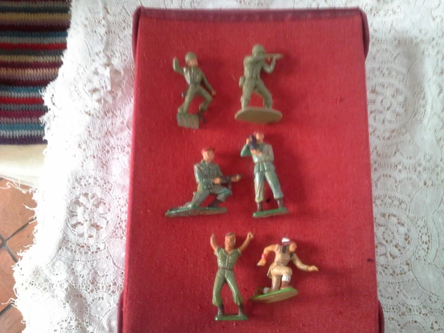 Lot De Figurines Militaires Starlux - Jouets Miniatures Vintage - Occasion