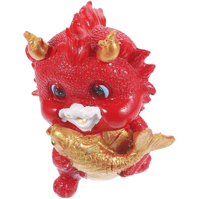 Ornements de mascotte, Style chinois, Dragon du zodiaque, artisanat en résine,