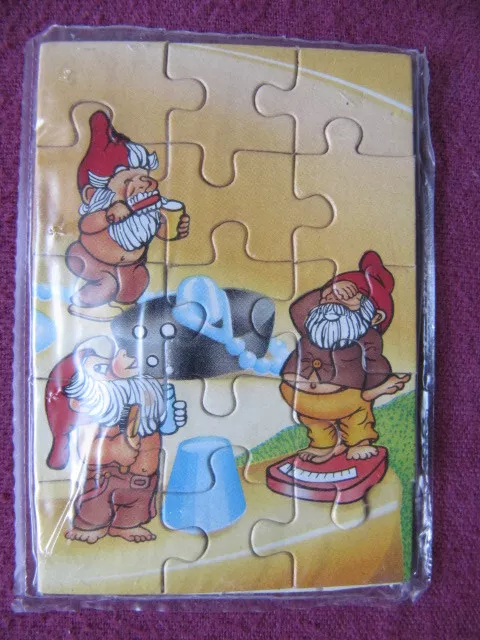 Ü-Ei Badezimmerzwerge Puzzle 1991 Original - in Folie eingeschweißt 15 Teilig