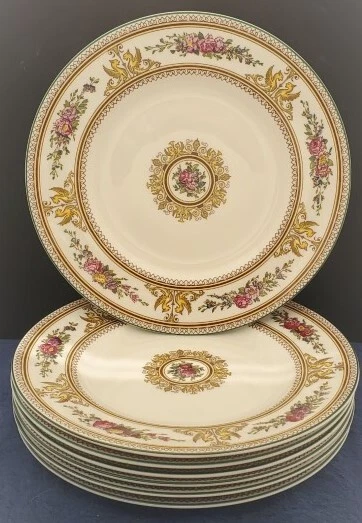 Set of 7 Wedgwood Columbia White (W595) Salad Plates