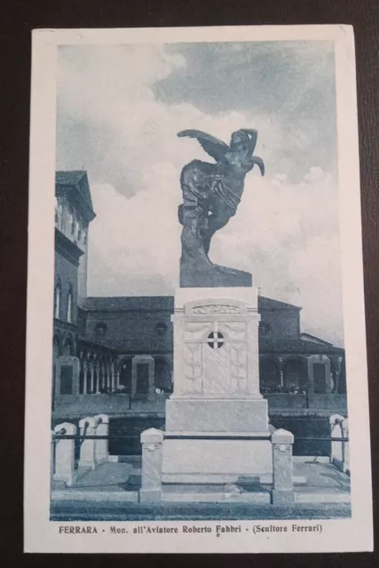 1918 Ferrara - monumento all'aviere Roberto Fabbri (scultore Ferrari)