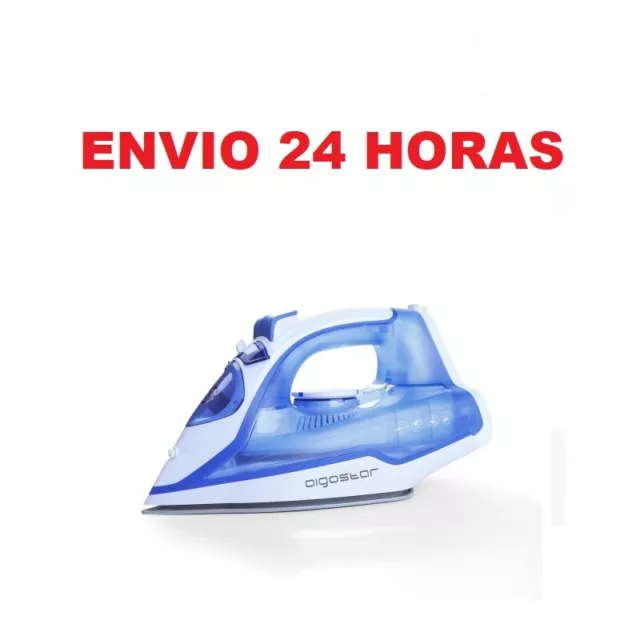 Plancha vapor Aigostar 2400w suela cerámica azul Envio 24h España