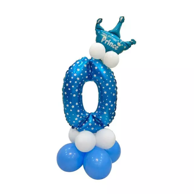 Foil 32" Number (0-9) Balloon Tower for Birthday, Wedding Valentine's Day Decor