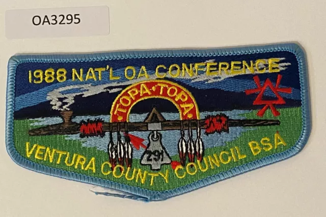Boy Scout OA 291 Topa Topa Lodge 1988 NOAC Flap