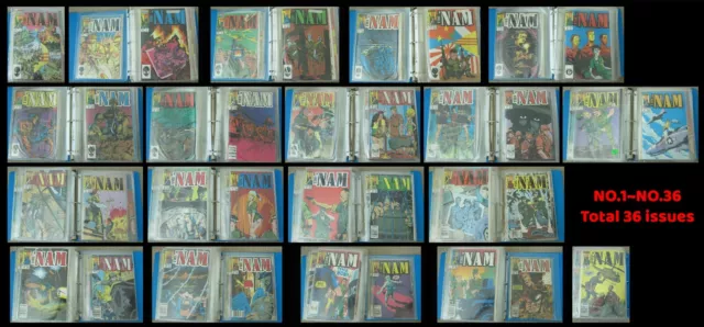 Vintage The Nam #1-36 NM Vietnam War 1986 Marvel Comics Lot of 36
