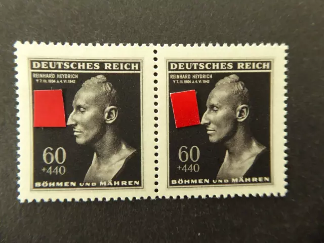 Deutsches Reich - Böhmen und Mähren, Heydrich, Mi.131, 2er Streifen, Postfrisch