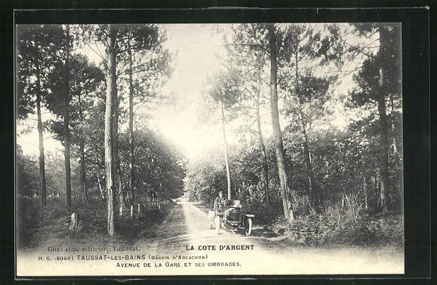 CPA Taussat-les-Bains, Avenue de la Gare et ses Ombrages