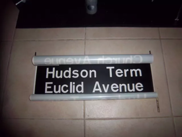 Ny Nyc Subway Roll Sign Ny Bmt Ind South 1968 Hudson Terminal Wtc Euclid Avenue