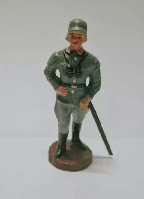 Massefigur Soldat  Offizier mit Fernglas Militär um 1930