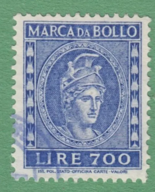 Italy Marca da Bollo Revenue Bft #257 used 700L mdm head wmk stars 1959 cv $32