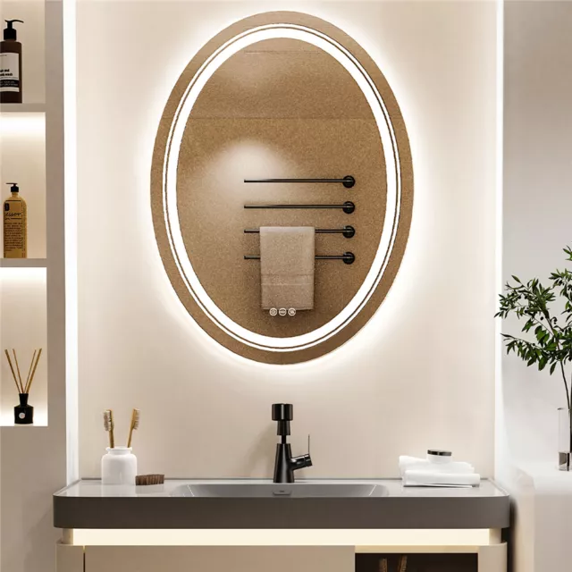 Extra Large LED Bathroom Mirror 60-160CM Large Anti-fog LED Mirror 2-Way Mounted