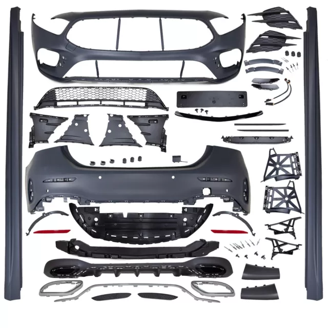 Sport Umbau Bodykit Stoßstange passt für Mercedes A-Klasse W177 auf AMG-Line