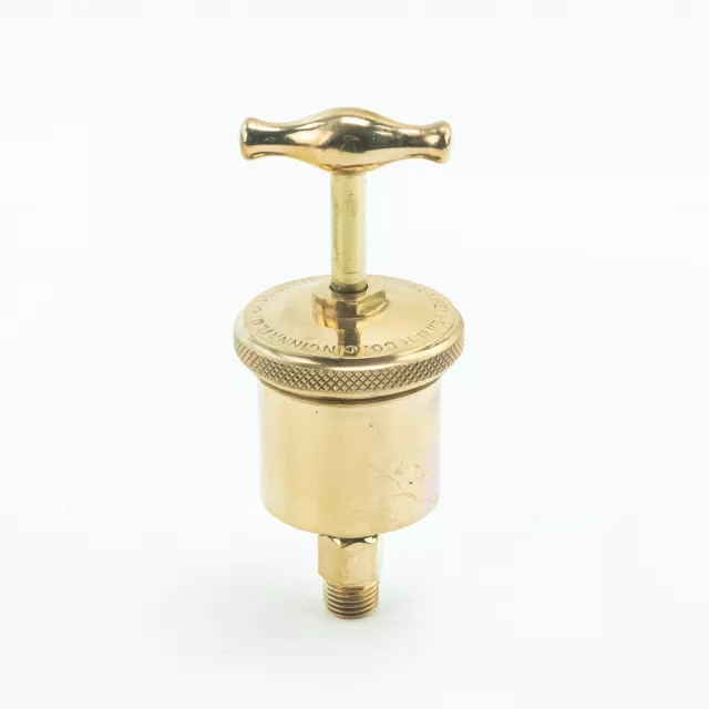 Lunkenheimer MARINE No. 1 Tee T-Handle Automatic Brass Grease Cup Hit Miss