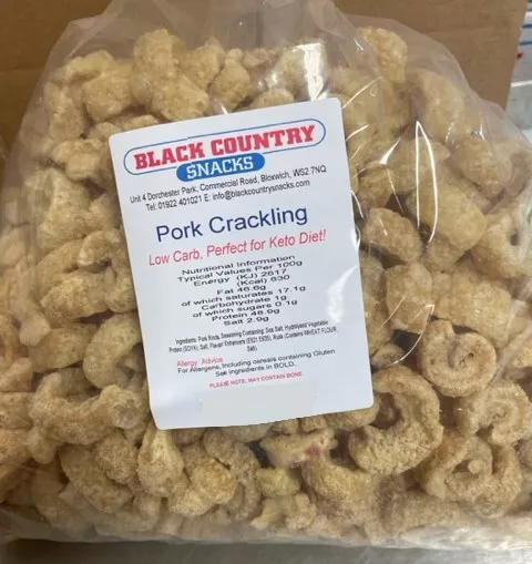 1kg Bag Of Double Cooked Pork Scratchings (Crackling)