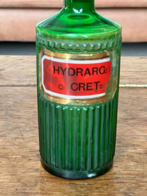 Green Victorian Apothecary Bottle 3