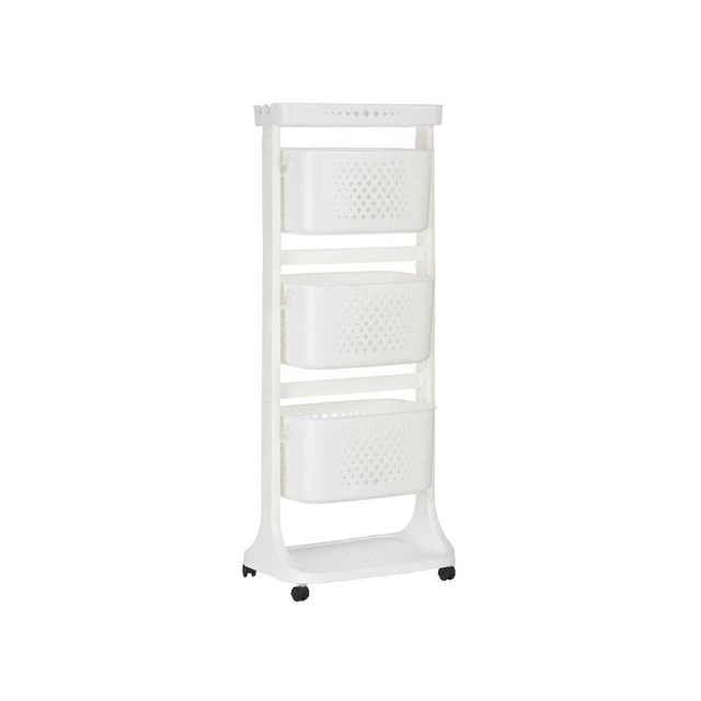 Carro de cocina coche de verduras blanco plástico 33 X 112 X 44 cm