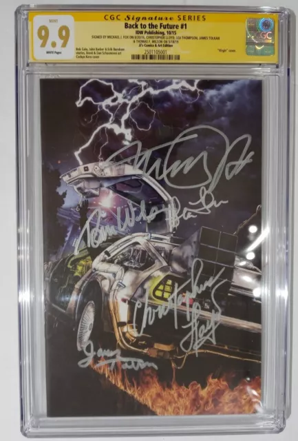 BACK to the FUTURE #1 😎CGC 9.9 JJ's Comics 🔥Signed by Michael J. Fox +4 💥