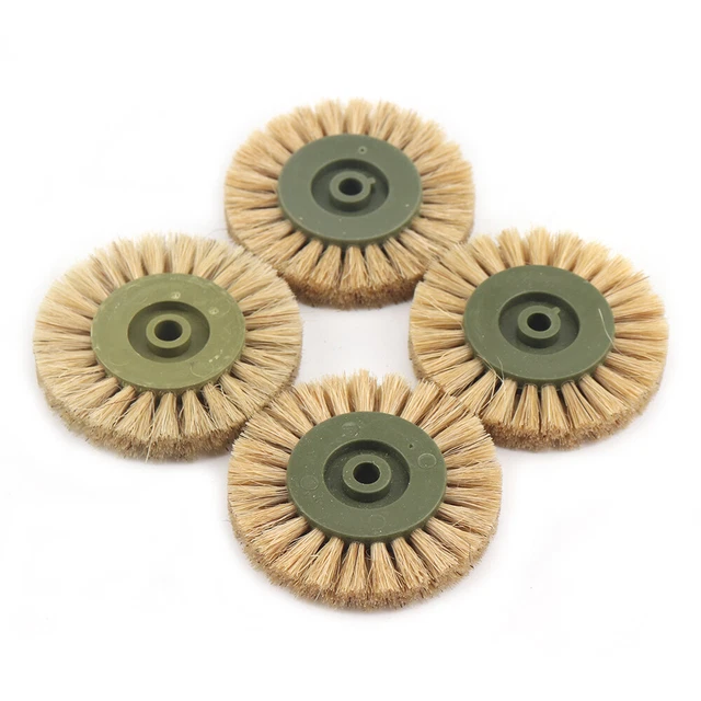 4PCS 60x6mm Bristle Brush Polishing Grinding Wheel Rotary Tool For Crafts Wood