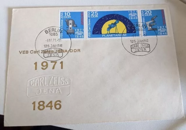 DDR FDC MiNr.  1714 - 1716  125 Jahre Carl Zeiss JENA