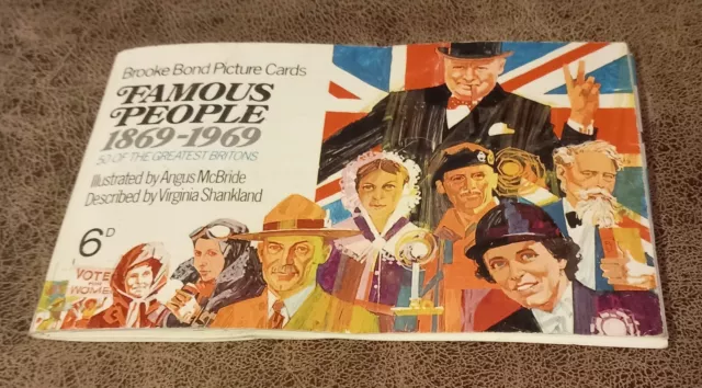 Brooke Bond Picture Cards Famous People 1869 - 1969 Complete Book