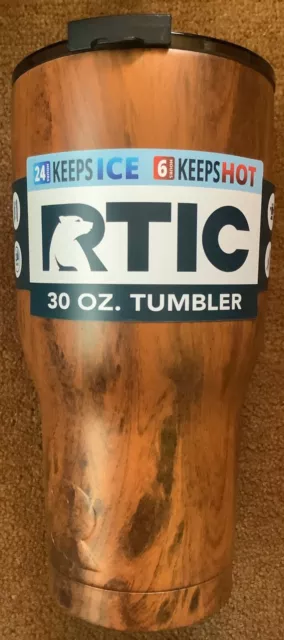 RTIC 30 oz Thermal Tumbler WALNUT Coffee Mug Travel Cup Cold/Hot Same Day Ship !