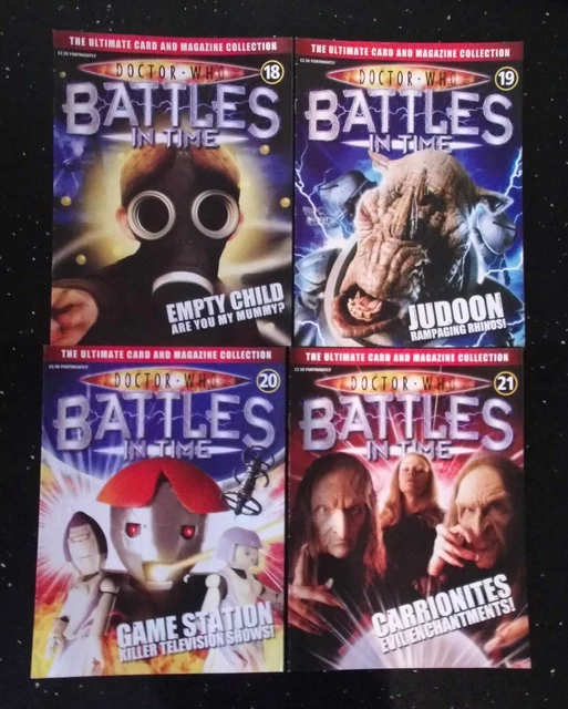Dr Doctor Who Battles in Time SET OF FOUR MAGAZINES Numbers 18 19 20 & 21 - RARE