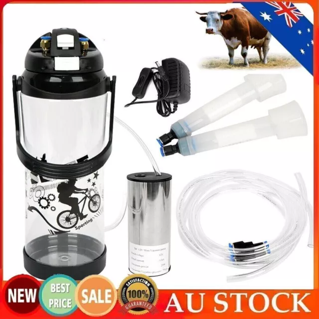 Goat Sheep Cow Milker 3L Portable Vacuum Pump Electric Barrel Milking Machine