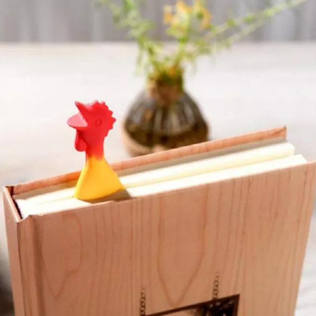 Creative 3D Stereo Yelling chicken Shape Bookmark Fun Reading Book Folder Pager