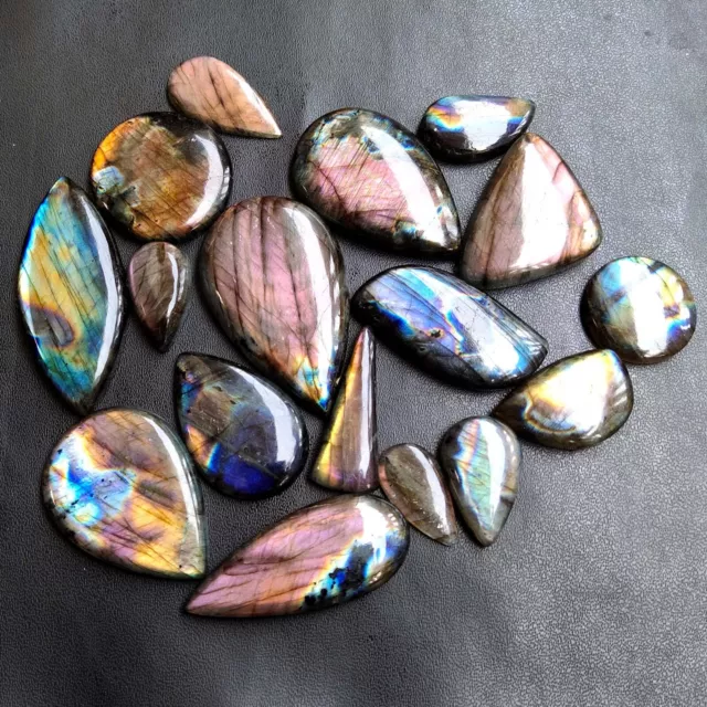 Purple Multi Flash Labradorite Cabochon Wholesale Lot 1135 Cts Natural Gemstone 2