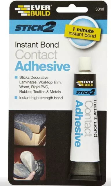 Everbuild Instant Contact Adhesive Bond Multi Purpose Super Glue Strength 30ml