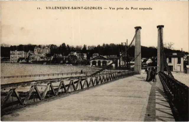 CPA Villeneuve St Georges vue prise du Pont suspendu (1346736)