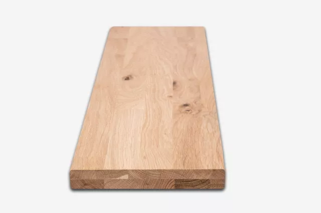 Roble roble salvaje escalera estante macizo KGZ 4 cm aceite de cera dura blanco natural