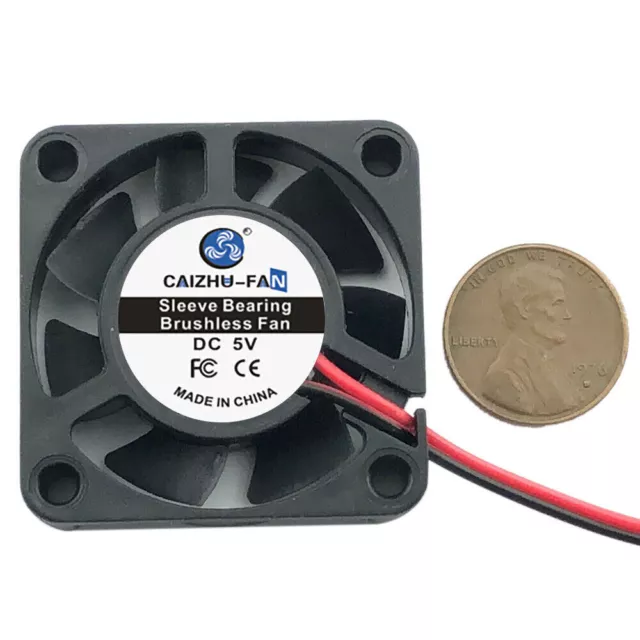 5V 12V 24V Miniatur Lüfter, Gehäuselüfter 40 x 40mm x 10mm, 40mm leise FAN 2pcs 2