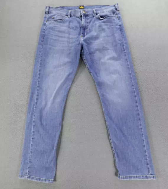 Pantalones de mezclilla para hombre Lee azul elásticos de ajuste ajustado talla 38/32