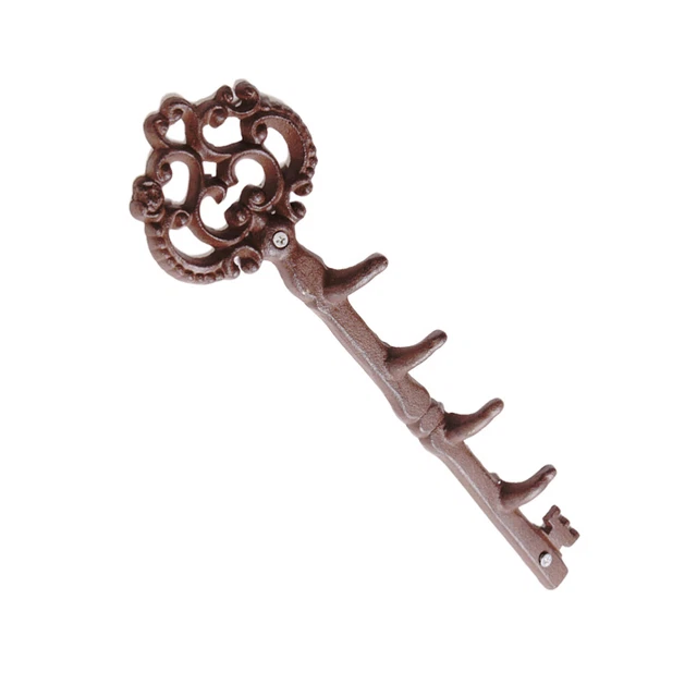 Decorative Wall Mounted Key Holder Rustic Cast Iron Key Rack Clothes Hanger