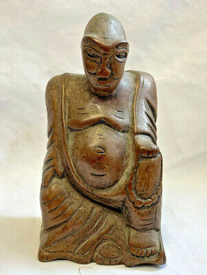 African Vtg Carved Wood Tribal Statue Fetish Figure Sculpture Man Art Alien