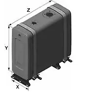 Hydraulic Oil Tank Rectangular Classis Rear of Cab - 200 Litres