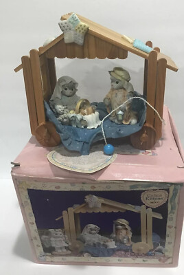 enesco calico kittens nativity