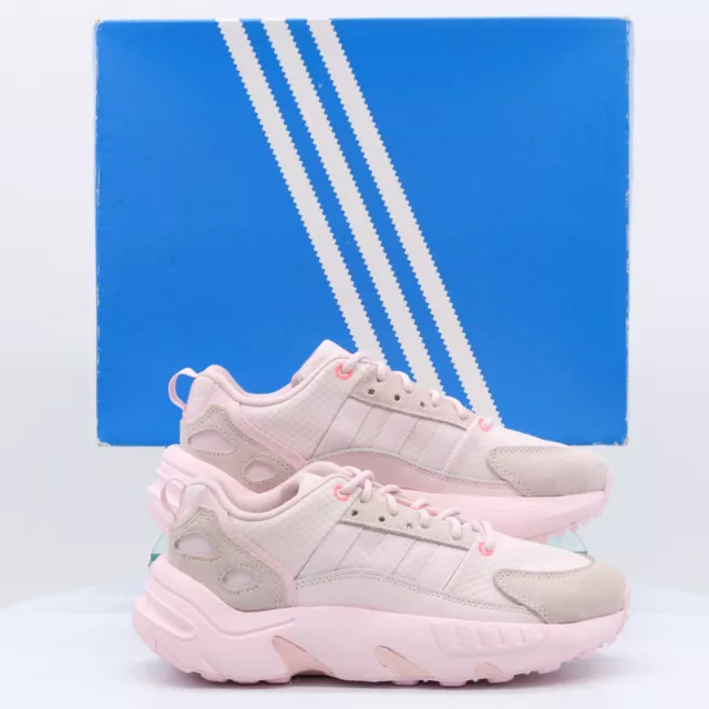 Adidas Originals ZX 22 BOOST DAMEN-TURNSCHUHE UK 4 EU 36 2/3 PINK UVP £95 GR