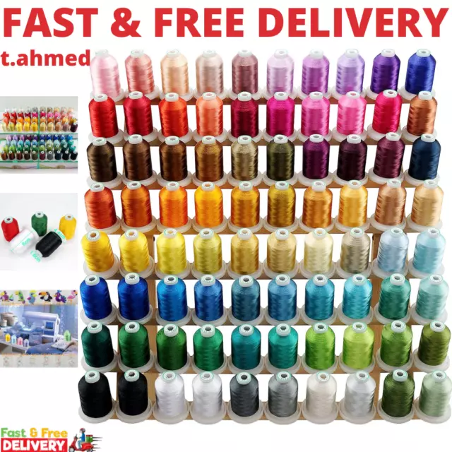 New brothread 80 Spools Polyester Embroidery Machine Thread Kit