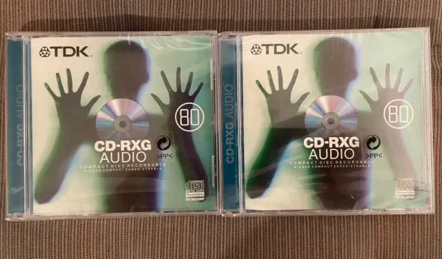 2 x TDK CD-RXG 80 Audio CD - Neu und versiegelt