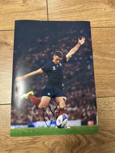 George Ford Signed A4 England Rugby Photo Legend Bath Sale