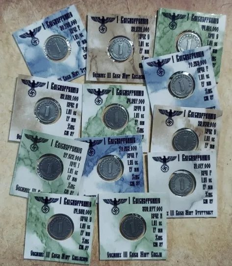 💰 1940 - 1944  - Nazi Germany 1 Reichspfennig - Zinc coin - WWII  - 1 coin