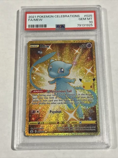 Mew Shiny Gold Secret Rare Celebrations - Pokemon TCG - Mint/NM  Ver.Thailand