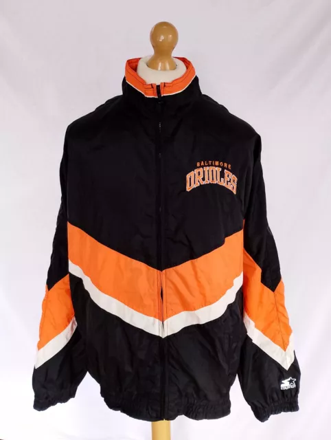 Starter Mlb Baltimore Orioles Vintage Windbreaker Jacket Xl Mens Very Good