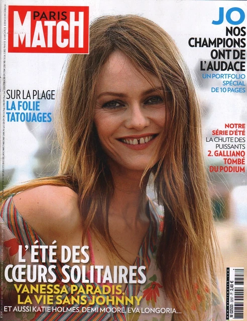 Couverture magazine,Coverage Paris Match Vanessa Paradis